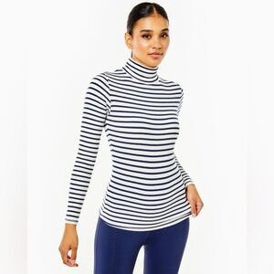 Addison Bay Rib Light Everyday Ribbed Turtleneck Long Sleeve
